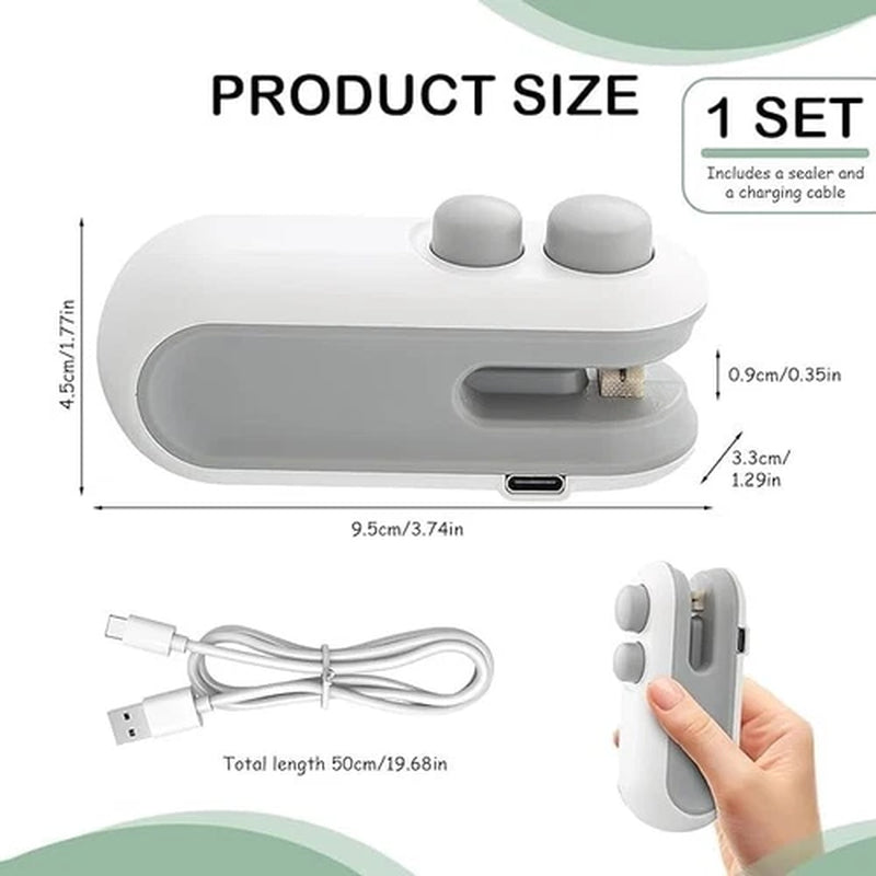Portable Mini Chip Bag Resealer - Keep Your Snacks Fresh and Air Tight Anywhere!