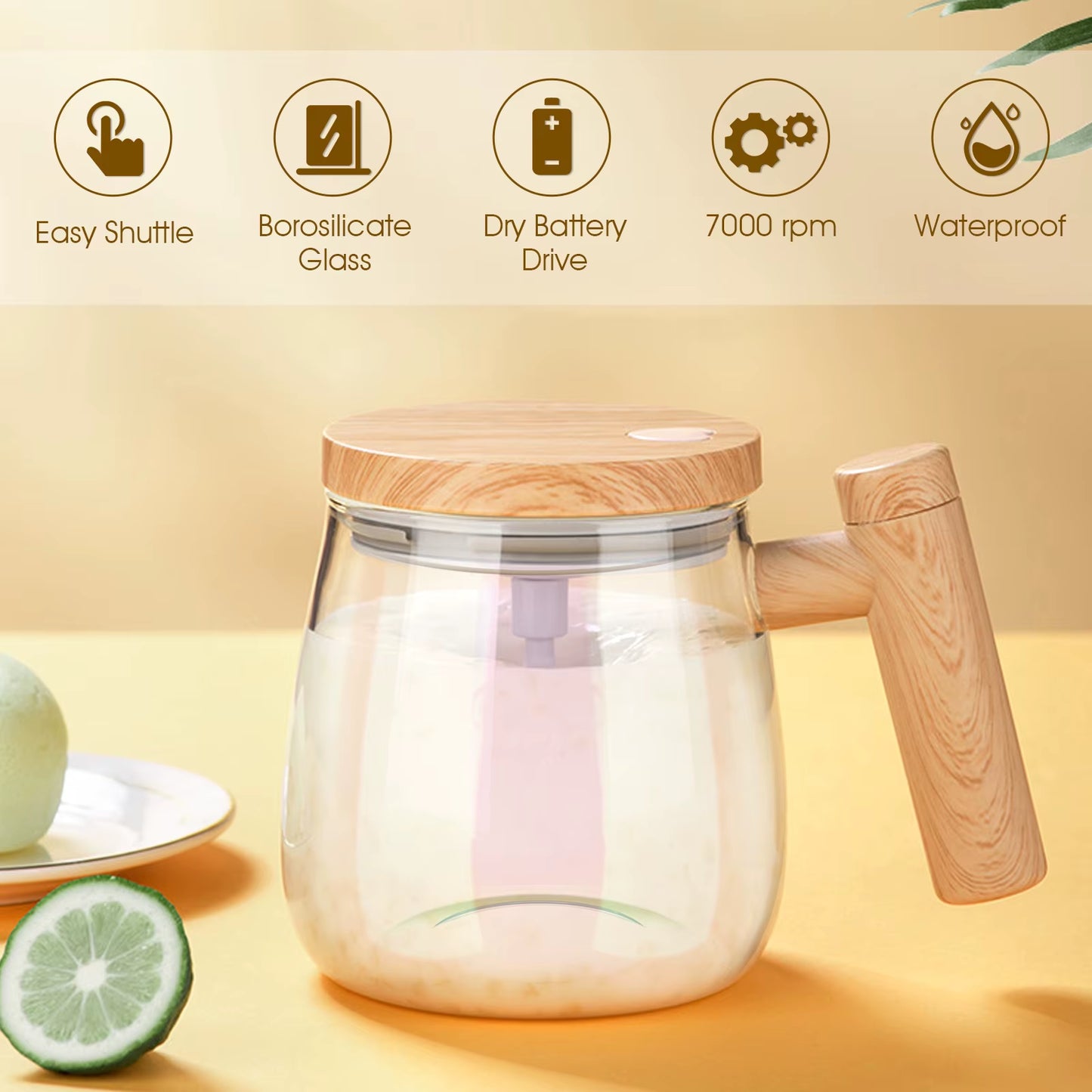 Experience Effortless Mixing with the 400ML Self Stirring Mug – 7000RPM Electric High-Speed Mixer for Coffee, Milk, and More!