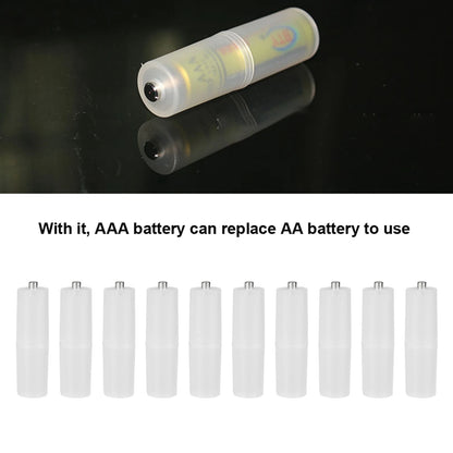 Transform Your Batteries: 10PCS AAA to AA Battery Converter Adapter for Ultimate Convenience